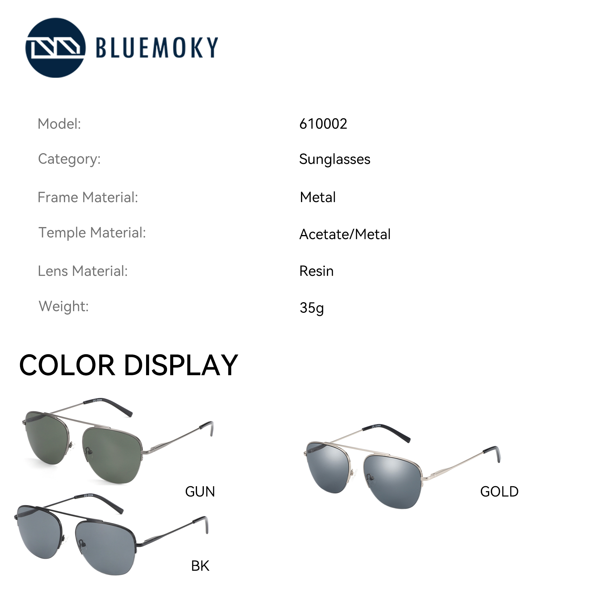 BLUEMOKY Fashion Polarized Pre - Sunglasses Aviator Polarized recension och pris