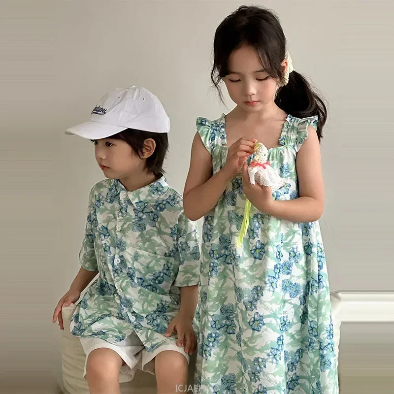Look Boys Shirts Korean Childr - Resort Shirt Floral recension och pris