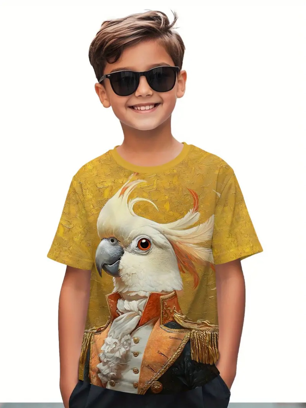 Kids' Tropical Macaw Parrots B - Tee Graphic Print recension och pris