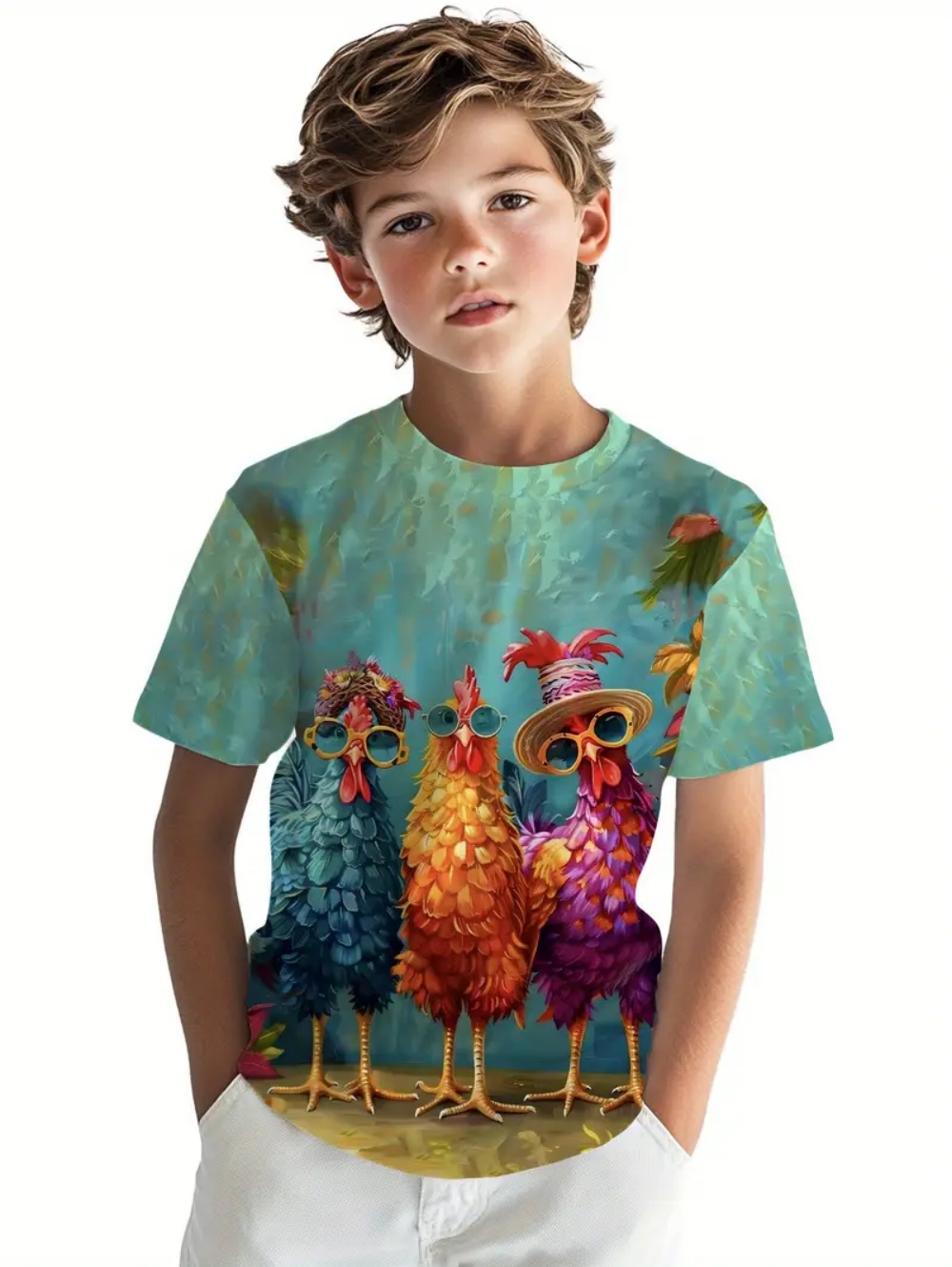 Kids' Tropical Macaw Parrots B - Tee Graphic Print recension och pris