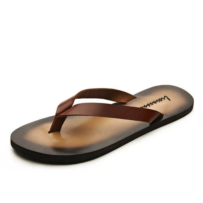 Classic Genuine Leather Mens S - Flip Flop Leather Men recension och pris