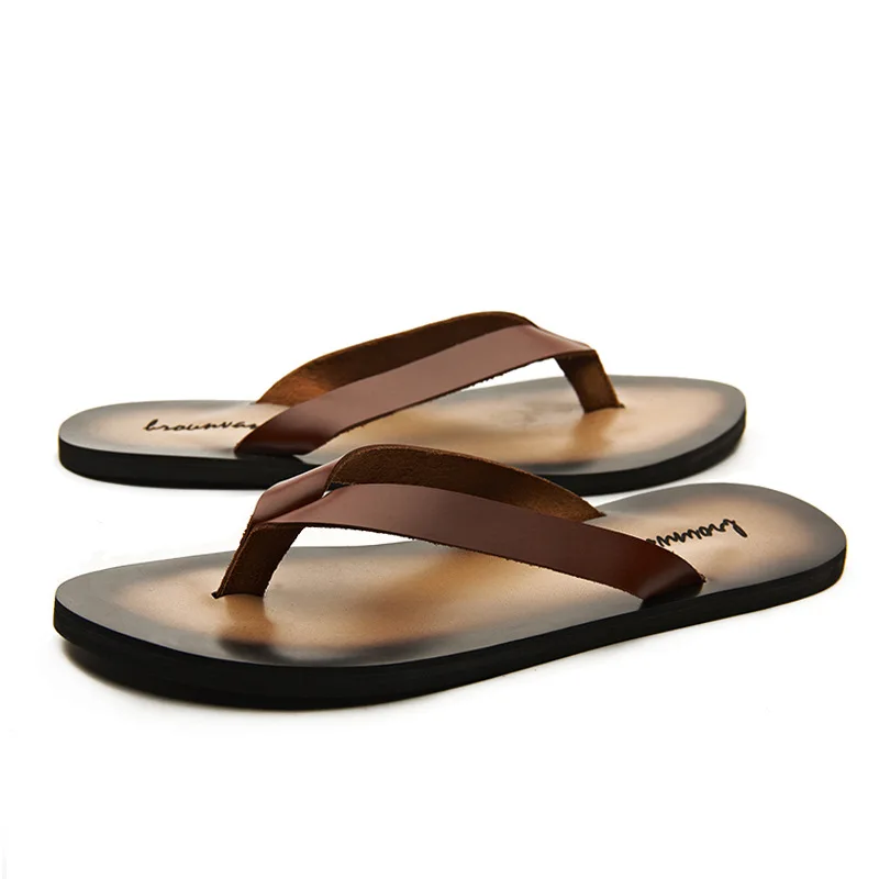Classic Genuine Leather Mens S - Flip Flop Leather Men recension och pris