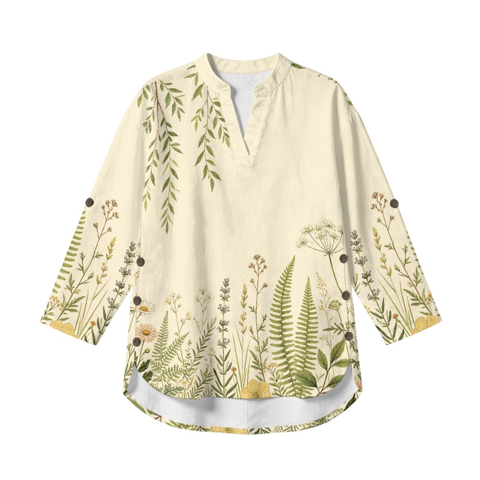 INSTANTARTS Women'S Linen V-Ne - Linen Shirt Breathable recension och pris