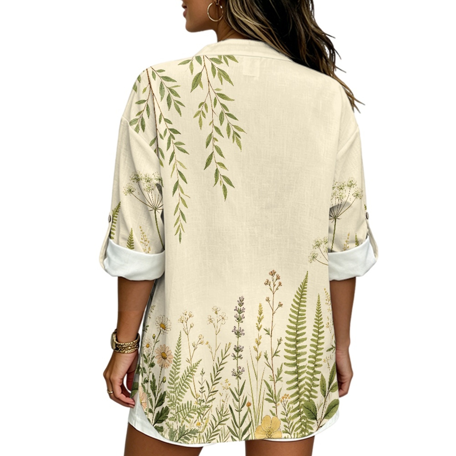 INSTANTARTS Women'S Linen V-Ne - Linen Shirt Breathable recension och pris
