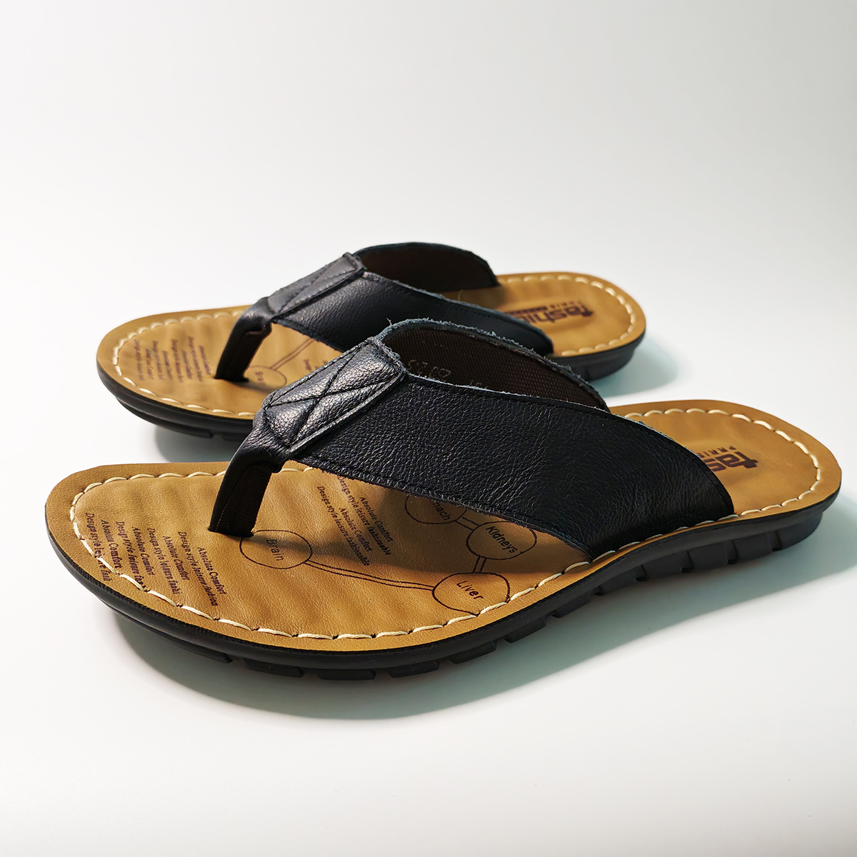 Summer Shoes Men Slippers Genu - Flip Flop Leather Men recension och pris