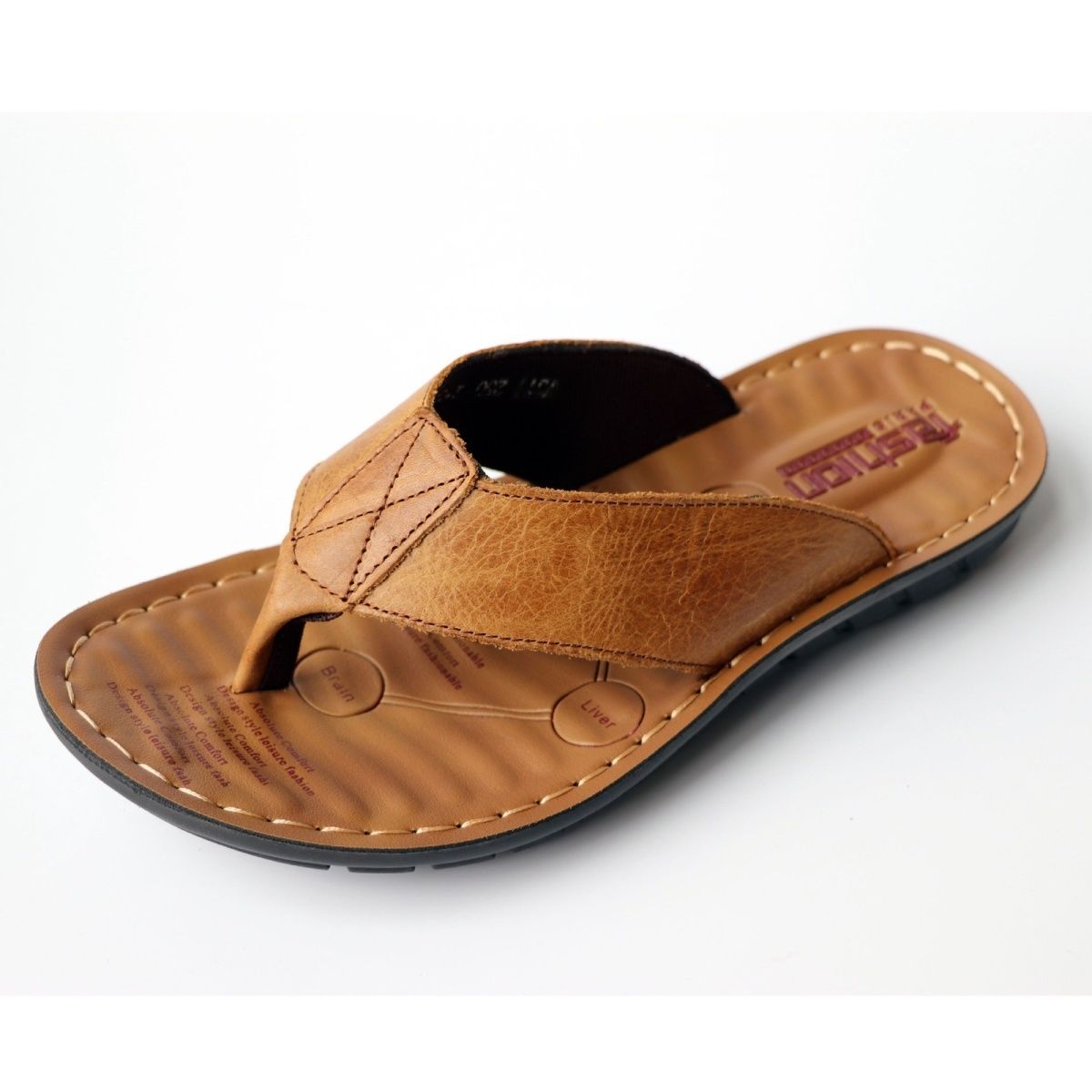 Summer Shoes Men Slippers Genu - Flip Flop Leather Men recension och pris