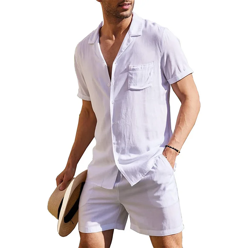 Summer Cotton Linen Shirt Set  - Linen Shirt Breathable recension och pris