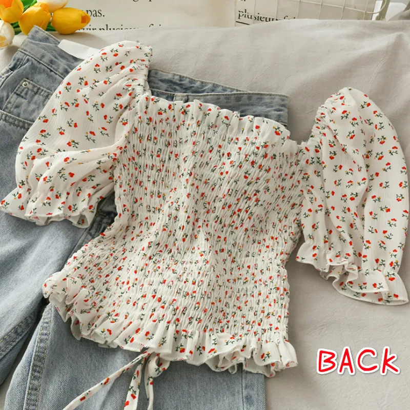 Blouses Shirts Women Floral Dr - Short Linen Drawstring recension och pris
