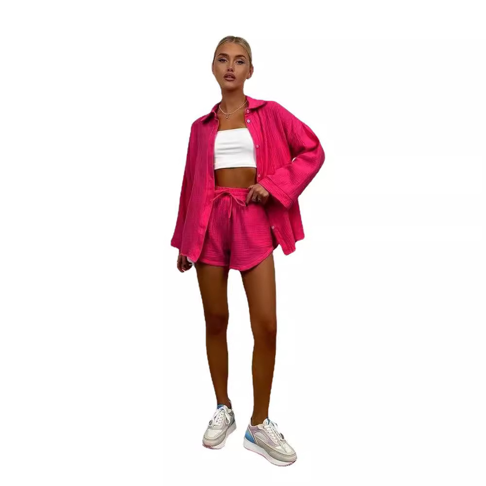 Three Piece Short Sets Women S - Short Linen Drawstring recension och pris