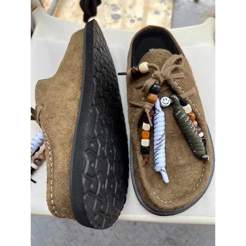 Women Men Clogs Cow Suede Leat - Flip Flop Leather Men recension och pris