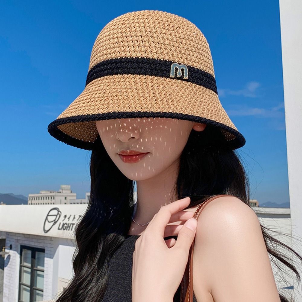 Fashion Elegant Bow Fisherman  - Bucket Hat Straw recension och pris