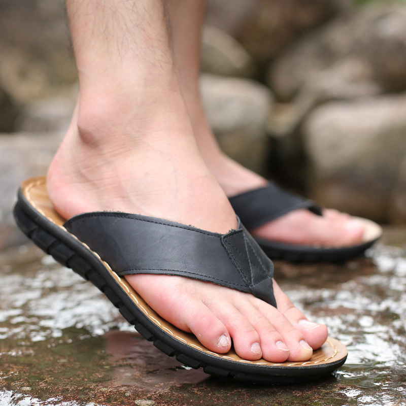 Roma Retro Man Slipper Solid C - Flip Flop Leather Men recension och pris