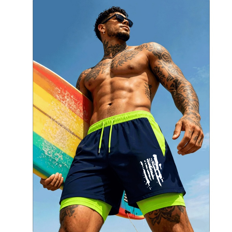 Men'S Two-In-One Double Layer  - Trunks Board Surf recension och pris