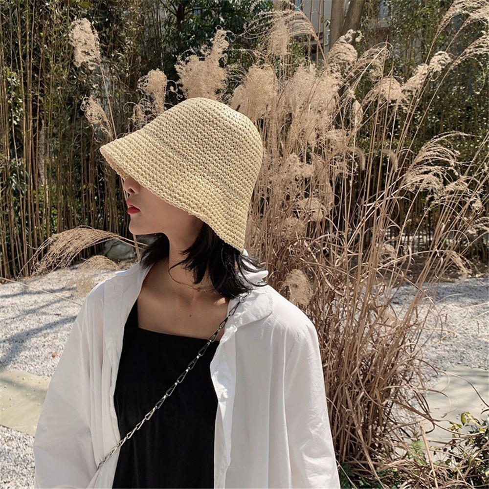Hot Women's Fashion Summer Cap - Bucket Hat Straw recension och pris