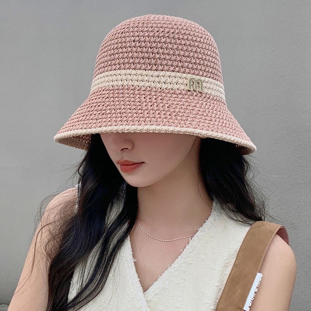 Elegant Bow Fisherman Hat Fold - Bucket Hat Straw recension och pris