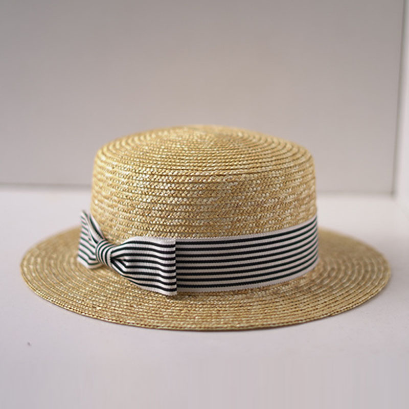 Wide Brim Boater Hats Flat Top - Bucket Hat Straw recension och pris
