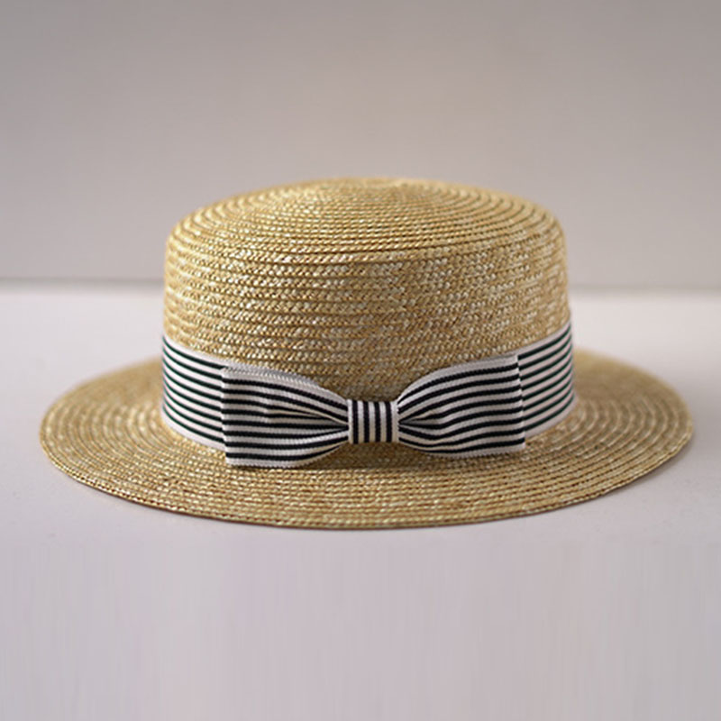 Wide Brim Boater Hats Flat Top - Bucket Hat Straw recension och pris