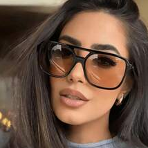 Black Double‑Bridge Aviator‑St - Sunglasses Aviator Polarized recension och pris
