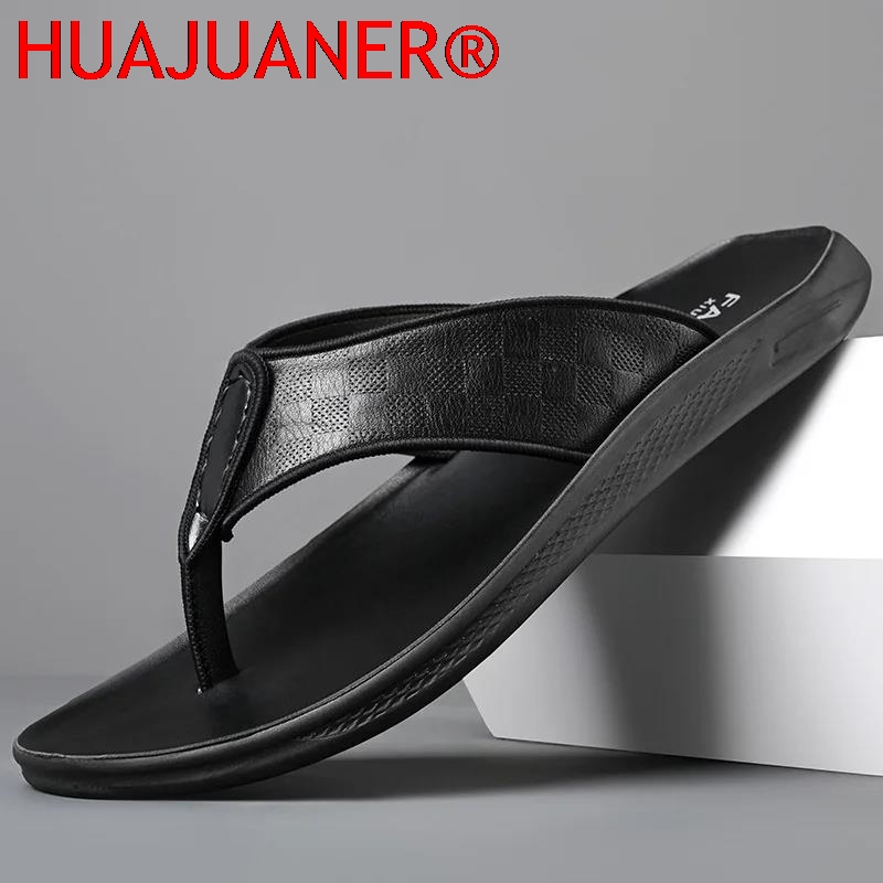 Casual Outdoor Men's Sandals S - Flip Flop Leather Men recension och pris